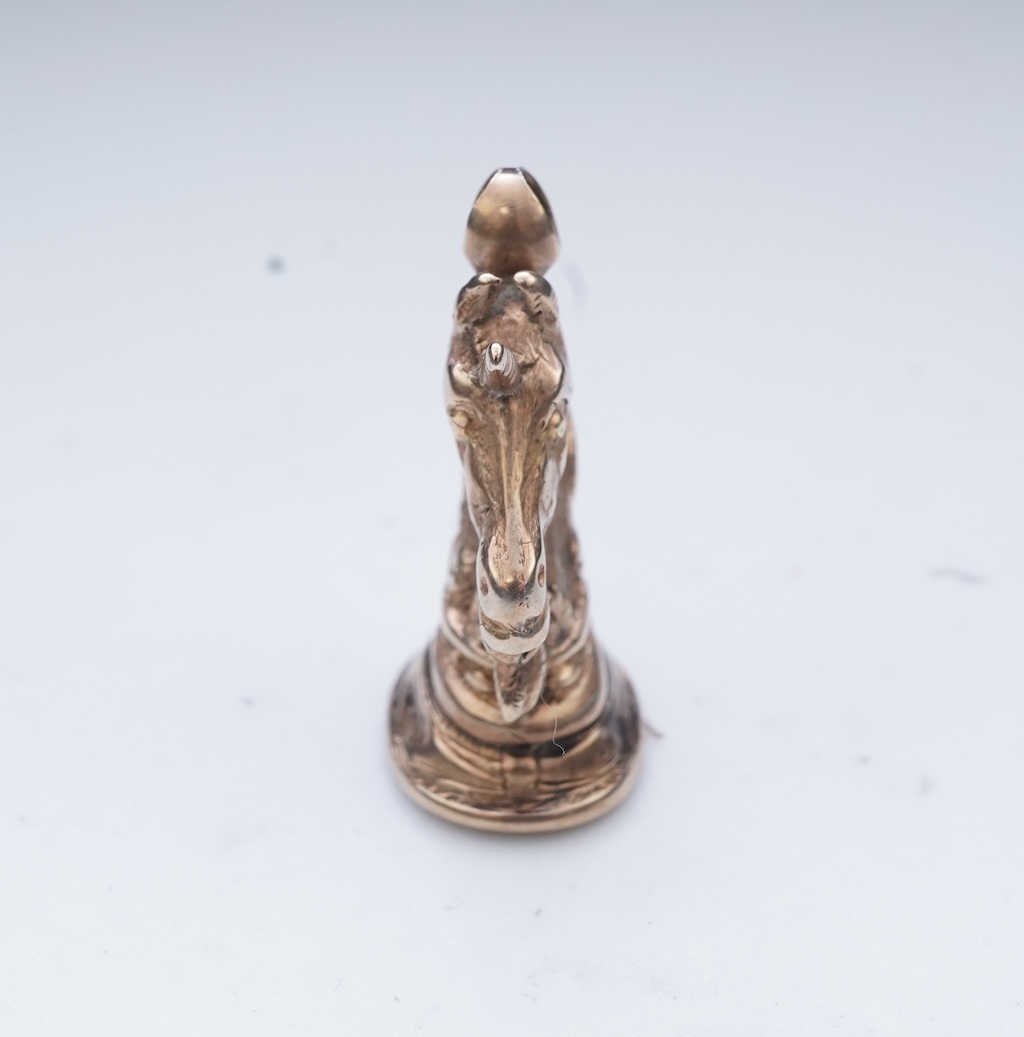 A gold and bloodstone fob seal, late 19th century